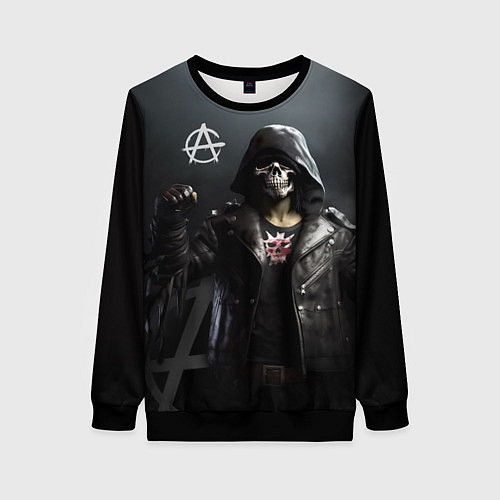 Женский свитшот Зомби анархист / 3D-Черный – фото 1