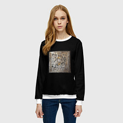 Свитшот женский Saluki - На человека, цвет: 3D-белый — фото 2