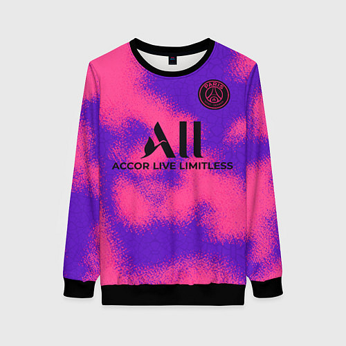 Женский свитшот Килиан Мбаппе форма ПСЖ четвертая / 3D-Черный – фото 1