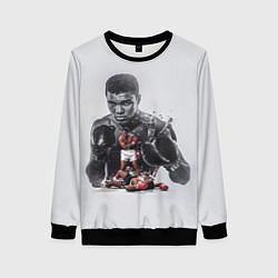 Свитшот женский The greatest - Muhammad Ali, цвет: 3D-черный
