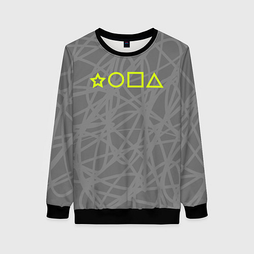 Женский свитшот Ребус - жопа / 3D-Черный – фото 1