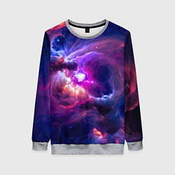 Женский свитшот Небула в космосе в фиолетовых тонах - нейронная се