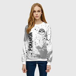 Свитшот женский Pokemon glitch на светлом фоне: надпись, символ, цвет: 3D-белый — фото 2