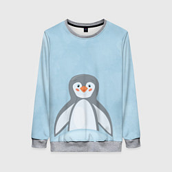 Свитшот женский Пингвиненок, цвет: 3D-меланж