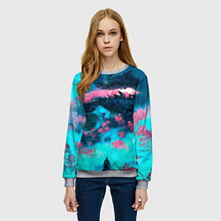 Свитшот женский Ghost of Tsushima dragon, цвет: 3D-меланж — фото 2