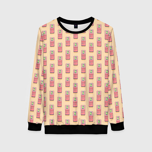 Женский свитшот Красная консоль Тетрис / 3D-Черный – фото 1