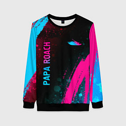 Женский свитшот Papa Roach - neon gradient: надпись, символ