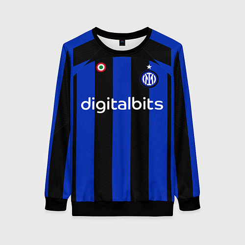 Женский свитшот Лаутаро Мартинес Интер форма 2223 домашняя / 3D-Черный – фото 1