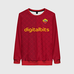 Свитшот женский AS Roma форма 2223 домашняя, цвет: 3D-красный