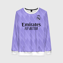 Свитшот женский Винисиус Жуниор Реал Мадрид форма 2223 гостевая, цвет: 3D-белый