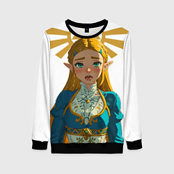 Свитшот женский The legend of Zelda - ahegao, цвет: 3D-черный