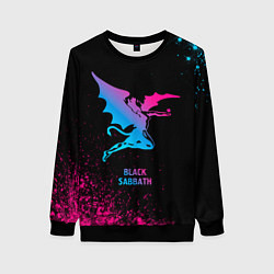 Свитшот женский Black Sabbath - neon gradient, цвет: 3D-черный