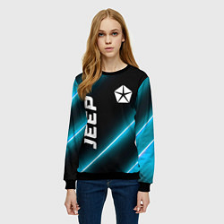 Свитшот женский Jeep неоновые лампы, цвет: 3D-черный — фото 2
