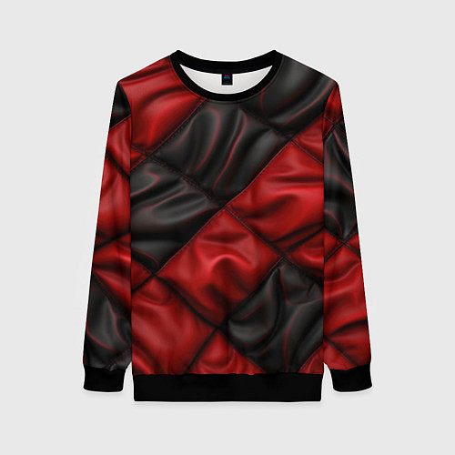Женский свитшот Red black luxury / 3D-Черный – фото 1