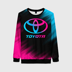 Свитшот женский Toyota - neon gradient, цвет: 3D-черный
