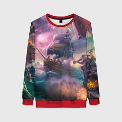 Свитшот женский Магия Sea of Thieves, цвет: 3D-красный
