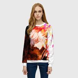 Свитшот женский Габимару в цветном огне, цвет: 3D-белый — фото 2