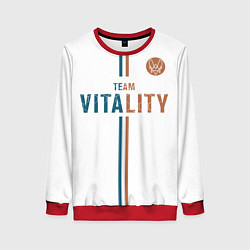 Свитшот женский Форма Team Vitality white, цвет: 3D-красный