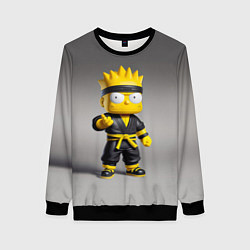 Свитшот женский Bart Simpson - ninja - Japan, цвет: 3D-черный