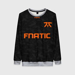 Свитшот женский Форма Fnatic pixels, цвет: 3D-меланж