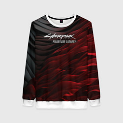 Женский свитшот Cyberpunk 2077 phantom liberty black red