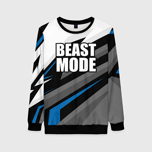 Женский свитшот Beast mode - blue sport / 3D-Черный – фото 1