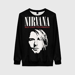 Свитшот женский Nirvana - Kurt Cobain, цвет: 3D-черный