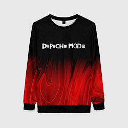 Свитшот женский Depeche Mode red plasma, цвет: 3D-черный