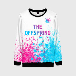 Свитшот женский The Offspring neon gradient style: символ сверху, цвет: 3D-черный
