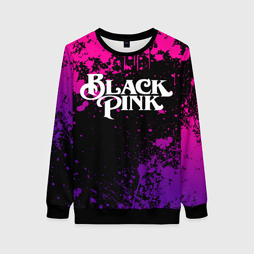 Женский свитшот Blackpink - neon / 3D-Черный – фото 1