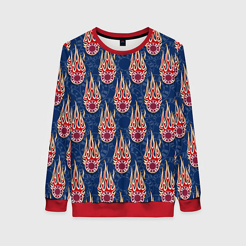 Женский свитшот Ставки, фишки, покер / 3D-Красный – фото 1