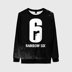 Свитшот женский Rainbow Six glitch на темном фоне, цвет: 3D-черный