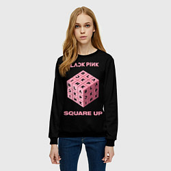 Свитшот женский Blackpink Square up, цвет: 3D-черный — фото 2