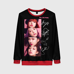 Свитшот женский Blackpink Autographs, цвет: 3D-красный