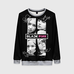 Свитшот женский Blackpink - Autographs, цвет: 3D-меланж