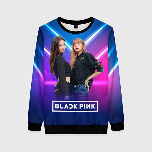 Женский свитшот Blackpink neon / 3D-Черный – фото 1