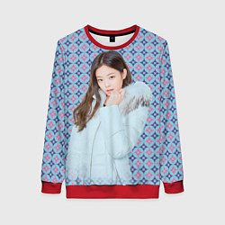 Свитшот женский Blackpink Jennie Kim Blackpink winter style, цвет: 3D-красный