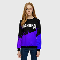 Свитшот женский Pantera purple grunge, цвет: 3D-черный — фото 2