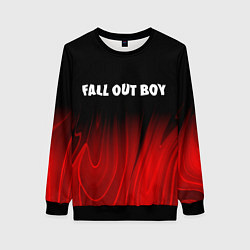 Свитшот женский Fall Out Boy red plasma, цвет: 3D-черный