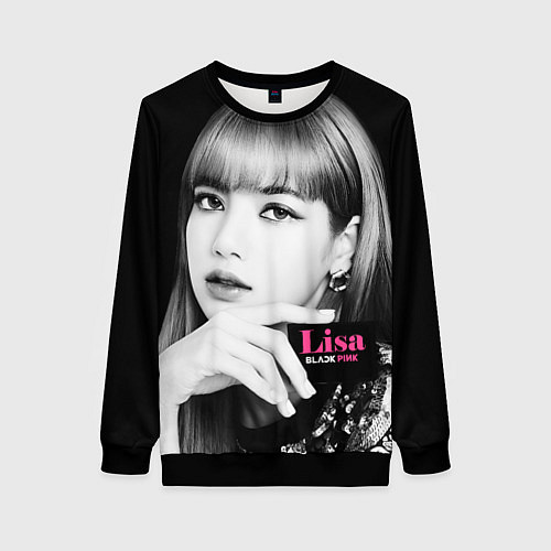 Женский свитшот Blackpink Lisa Business card / 3D-Черный – фото 1