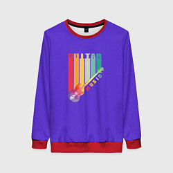 Женский свитшот Абстрактная электрогитара из полигонов