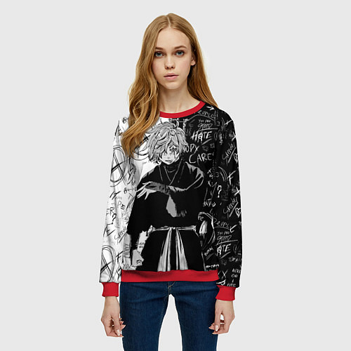 Женский свитшот Инсайд Габимару - Адский рай / 3D-Красный – фото 3