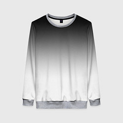 Свитшот женский Black and white gradient, цвет: 3D-меланж