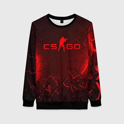Женский свитшот CSGO logo dark red / 3D-Черный – фото 1