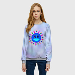 Свитшот женский Земля детей, цвет: 3D-меланж — фото 2