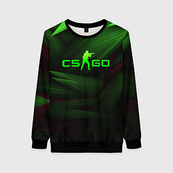 Женский свитшот CS GO green logo