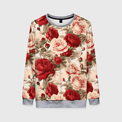 Женский свитшот Розы паттерн