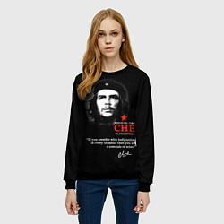 Свитшот женский Che Guevara автограф, цвет: 3D-черный — фото 2