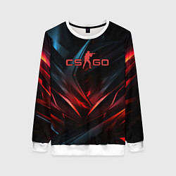 Свитшот женский CS GO dark red black, цвет: 3D-белый