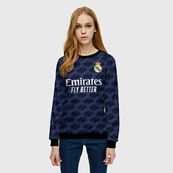 Свитшот женский Лука Модрич Реал Мадрид форма 2324 гостевая, цвет: 3D-черный — фото 2